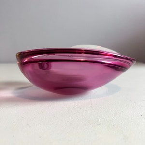 Vintage Murano Glass Cigar Ashtray Purple and Pink MCM Seguso Sommerso Bild 3