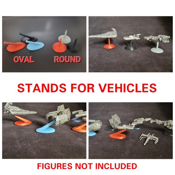 Star Trek Star Wars Micro Machines Vehicles Ships Custom Style Stands