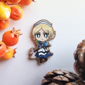 Octopath Traveler 2 Wood Pins/Magnets Castti