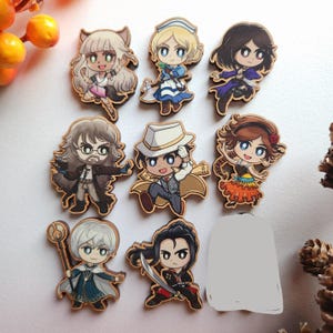 Pines/imanes de madera Octopath Traveler 2