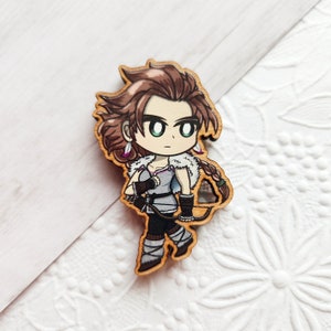 Octopath Traveler 1 Wood Pins/Magnets H'aanit