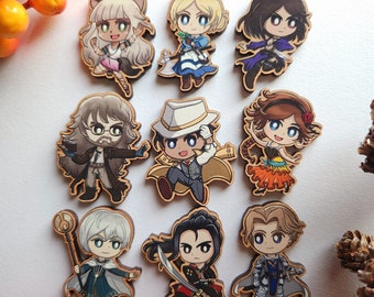 Octopath Traveler 2 Holz Pins/Magnete