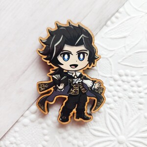 Octopath Traveler 1 Wood Pins/Magnets Cyrus