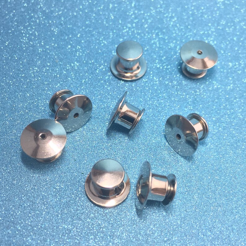 10Pack Deluxe Locking Pin Backs Etsy