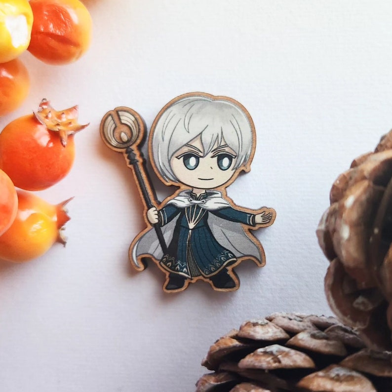 Octopath Traveler 2 Wood Pins/Magnets Temenos