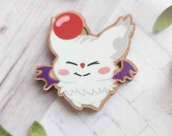 Moogle Brother Wood Pin / Magnet