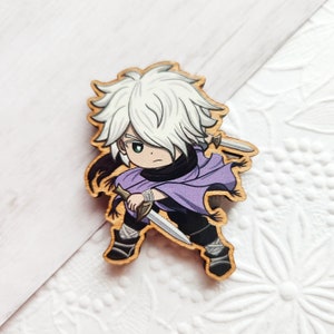 Octopath Traveler 1 Wood Pins/Magnets Therion