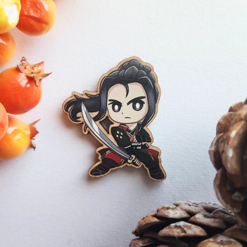 Octopath Traveler 2 Wood Pins/Magnets Hikari