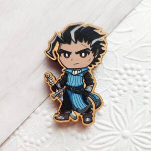 Octopath Traveler 1 Wood Pins/Magnets Olberic