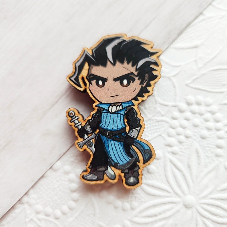 Octopath Traveler 1 Wood Pins/Magnets Olberic