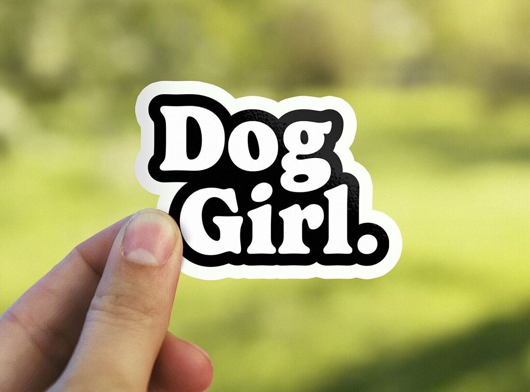 Dog Girl Sticker, Mom Sticker, Girl, Waterproof Sticker, Animal, Dog