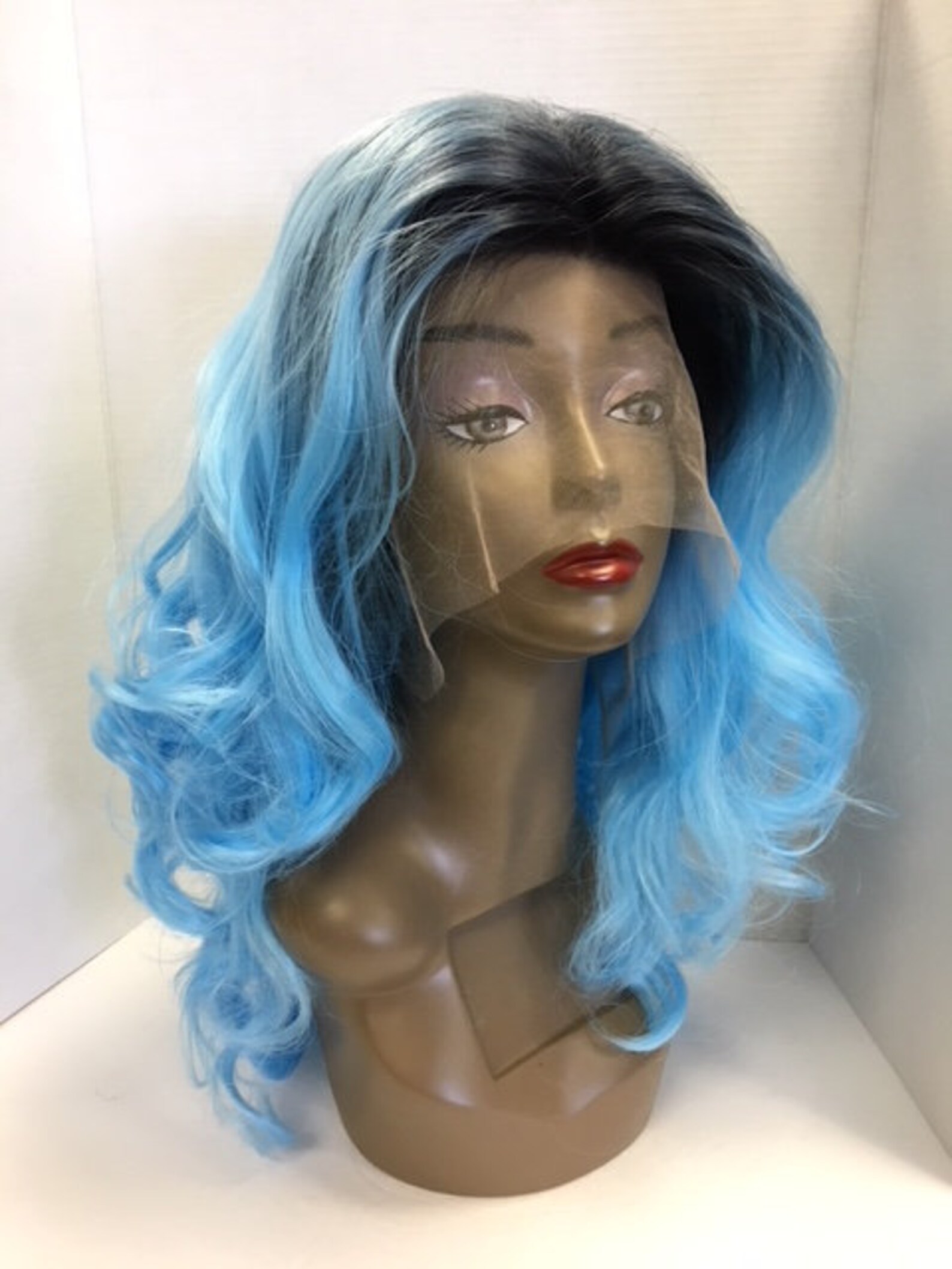 Fabulous Ombre Blue Lace Front Synthetic Wig.. Etsy