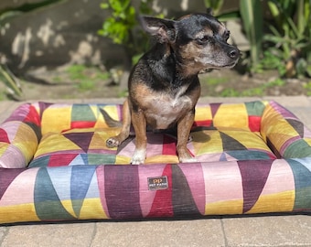 Dog Mom Gift — Handmade Orthopedic Dog Bed, Washable Crate Mat, Fun Patterns, Small to Large Dogs