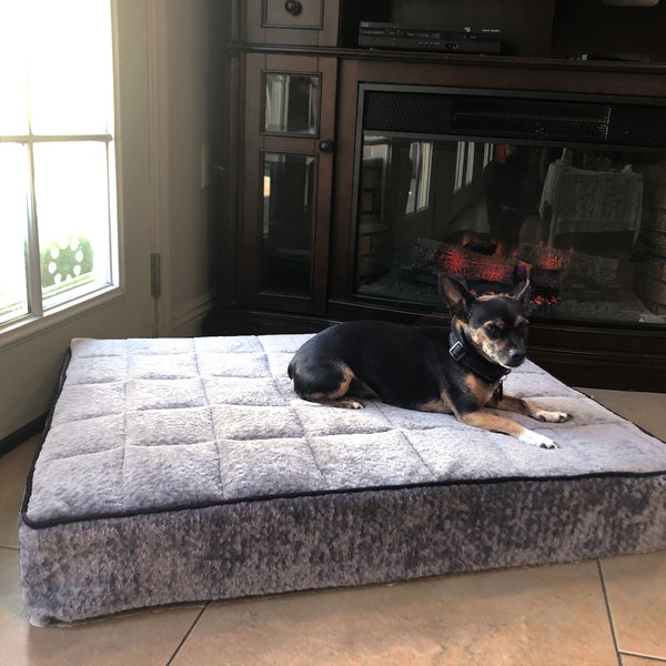 XL Dog Bed X-Large Pad - Washable Removable Modern Pattern / Dog Bed Cover for Large Dogs