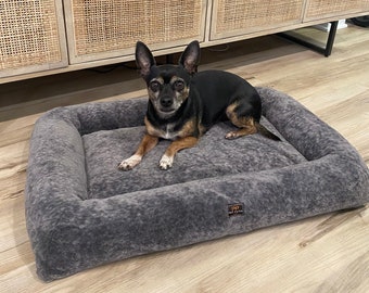 Orthopedic Dog Bed — Handmade in USA, Washable Removable Cover, Crate Mat for Small to Large Dogs