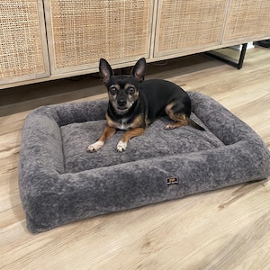 Easy Washable Orthopedic Rectangle Dog Bed Pad Crate Mat - Handmade in USA