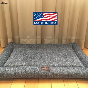 Washable Orthopedic Dog Bed Pad Crate Mat - Handmade in USA - Stylish Cover for Small to Large Pets
