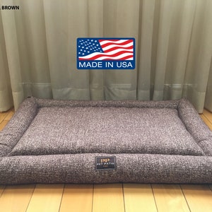 Washable Orthopedic Rectangle Dog Bed Pad Crate Mat - Handmade in USA