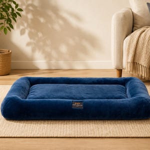 Orthopedic Dog Bed, Faux Fur Crate Mat, Washable Cover, Handmade USA image 3