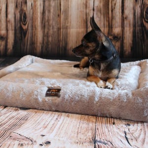 Orthopedic Dog Bed, Faux Fur Crate Mat, Washable Cover, Handmade USA image 5
