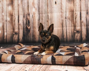 Orthopädische Hundebett - Waschbare Matte für Kisten mit Dreiecksmuster