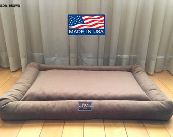 Orthopedic Dog Bed Crate Mat – Washable Cover, Handmade in USA