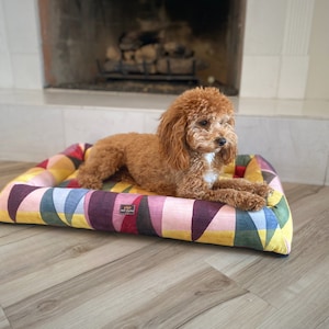 Modern Dog Bed Cat Bed Pad Crate Mat - Pattern Cover for Small to Large Pets Zipper, Orpthopedic, Custom sizes available