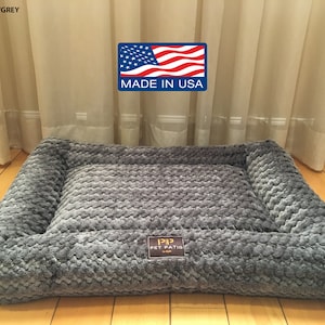 Washable Orthopedic Dog Bed Pad Crate Mat - Made in USA - Cat and Dog Bed Cover for Small to Large Dogs