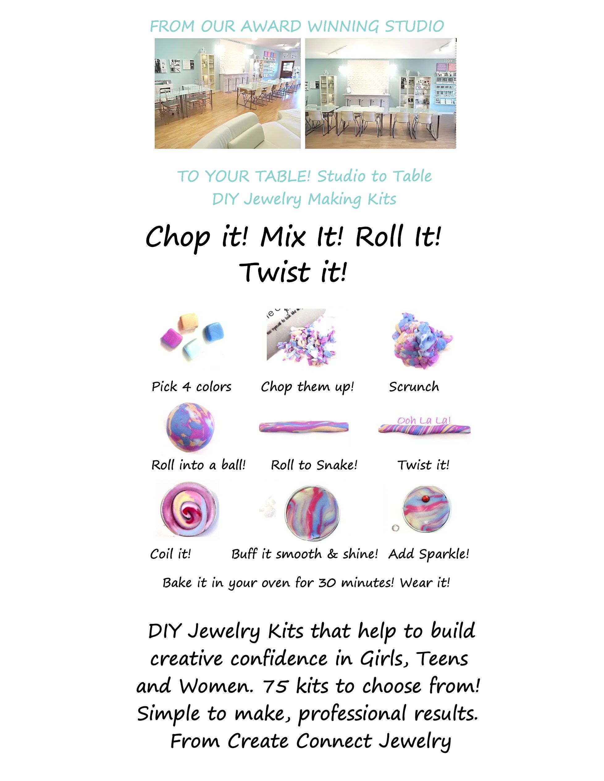 DIY Jewelry Making Kit for Girls and Teens With Oven-bake Jewelry