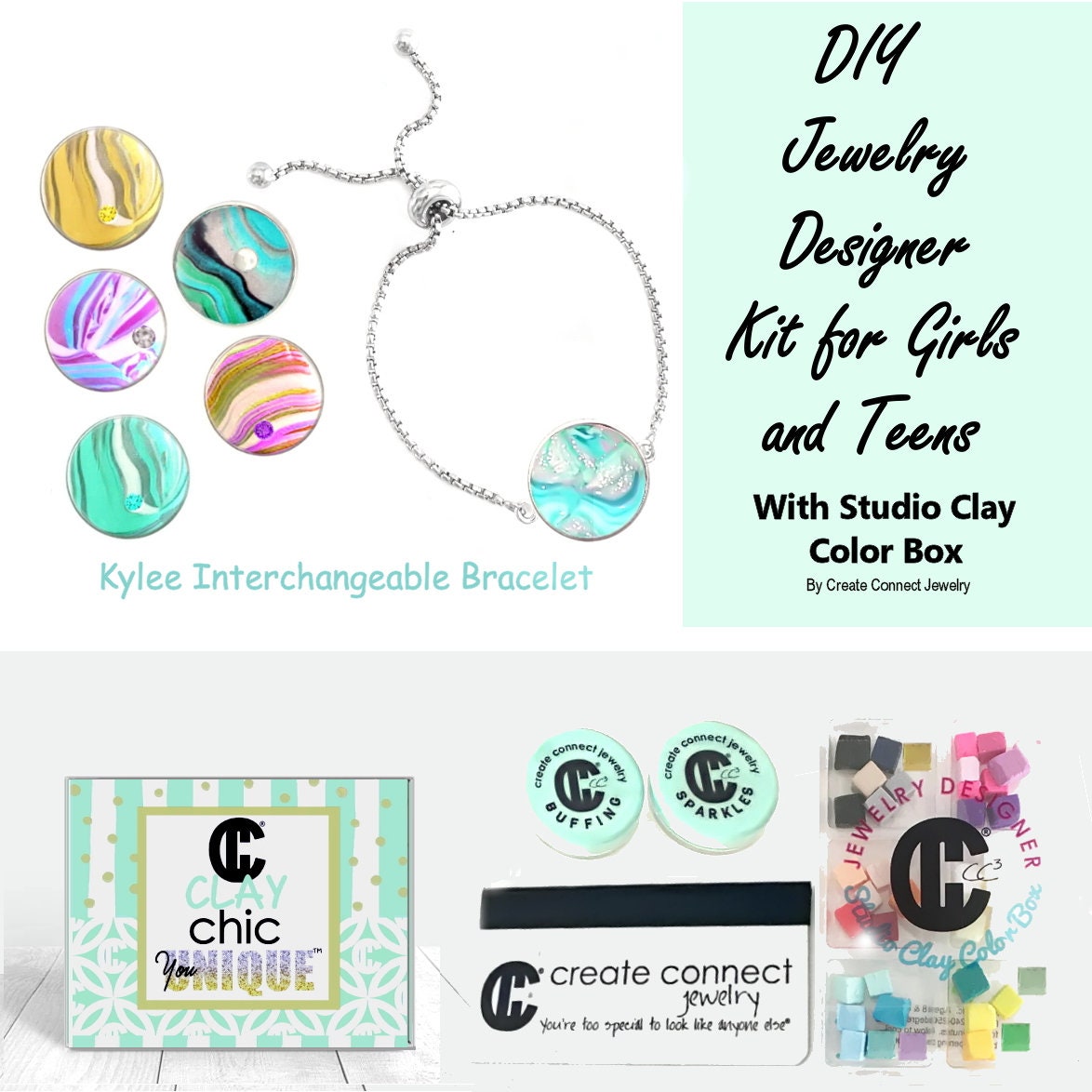DIY Jewelry Making Kit for Girls and Teens With Oven-bake Jewelry