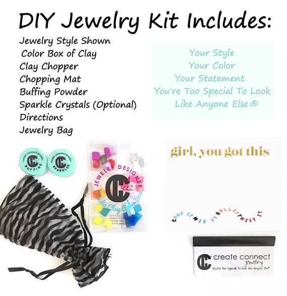 DIY Jewelry Making Kit for Girls and Teens With Oven-bake Jewelry