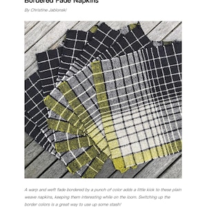 Rigid Heddle Pattern PDF: Bordered Fade Napkins