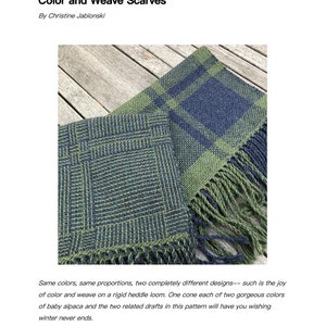 Rigid Heddle Weaving Pattern PDF: Color and Weave Scarves