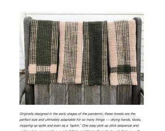 Rigid Heddle Pattern PDF: Adaptation Fingertip Towels