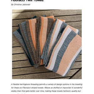 4-shaft Pattern PDF: Fibonacci Twill Towels