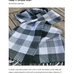 Rigid Heddle Pattern PDF: Keep It Simple Scarf