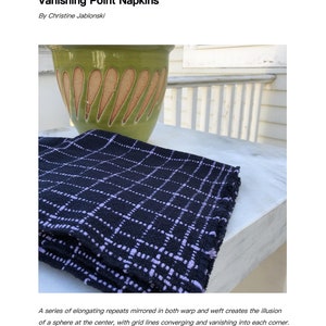 4-shaft Pattern PDF: Vanishing Point Napkins