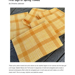 4-shaft Pattern PDF: First Sign of Spring Towels