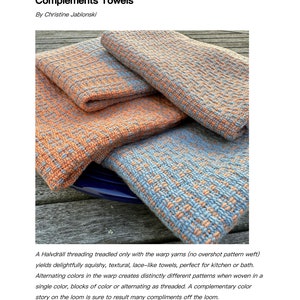 4-shaft Pattern PDF: Complements Towels