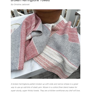 4-shaft Pattern PDF: Broken Herringbone Towels