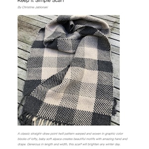 4-shaft Pattern PDF: Keep It Simple Scarf