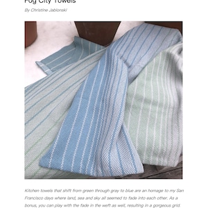 Rigid Heddle Pattern PDF: Fog City Towels
