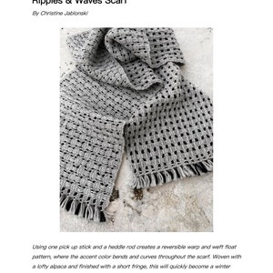 Rigid Heddle Pattern PDF: Ripples and Waves Scarf