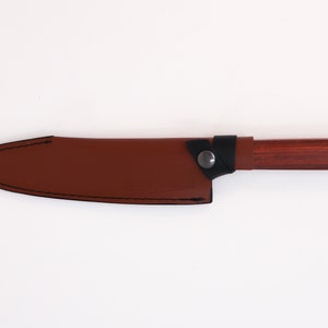 6 inch Japanese Style Utility Knife With a Leather Saya
