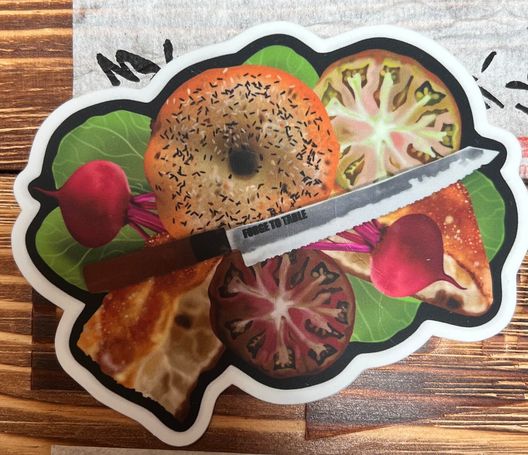 Serrated Knife and Friends Sticker
