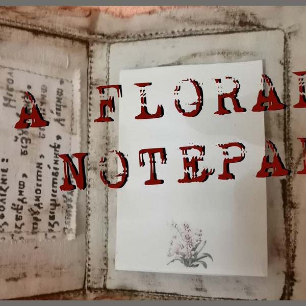 DIGITAL FLORAL NOTEPAD - digital kit with 40 different images to create a floral notepad