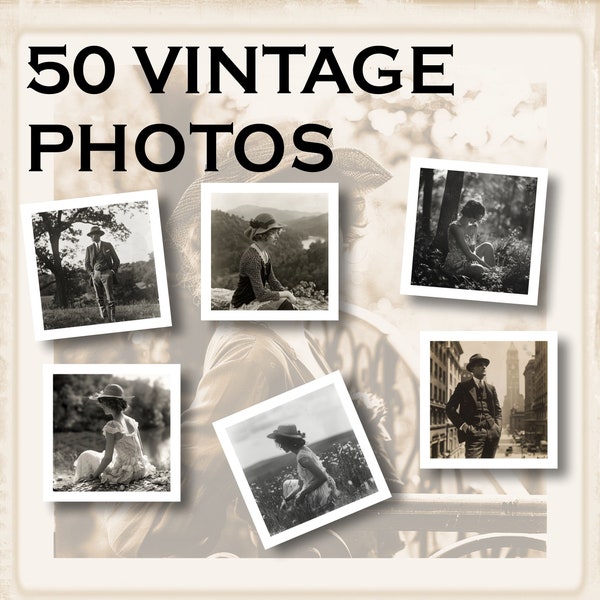 THE FORGOTTEN PICTURES - collection of 50 printable vintage photographs