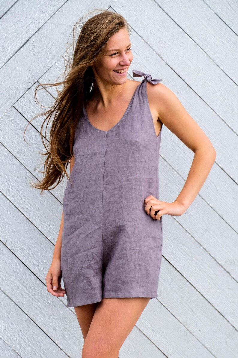 Linen overalls women Linen overalls shorts Linen shortalls Etsy