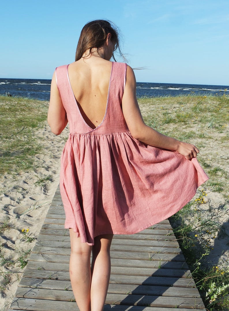 Льняное Платье С Открытой Спиной фото 10