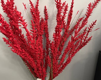 Floral, Ashland Deep Red Fall Bush, 24"